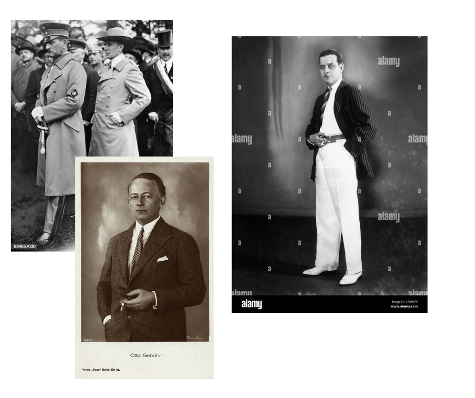 Silent Generation signature poses showing formal, dignified postures with straight shoulders and controlled hand placement