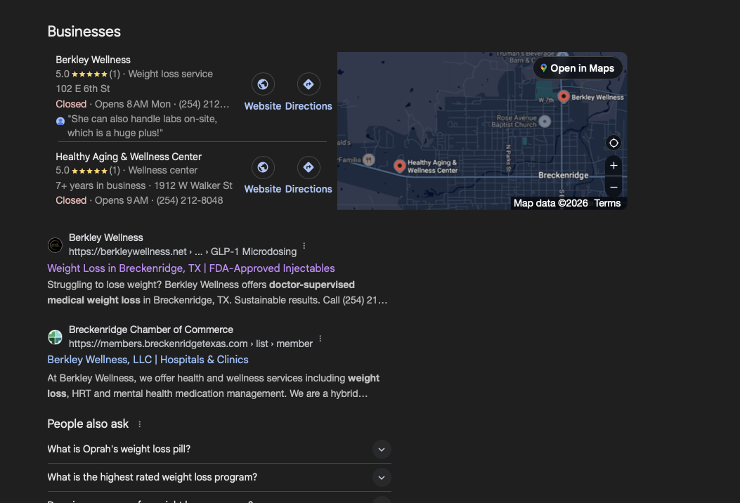 Weight Loss Breckenridge TX ranking screenshot