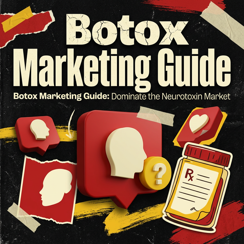 Botox Marketing Guide: Dominate the Neurotoxin Market — vivid editorial cover from The Real Social Company.