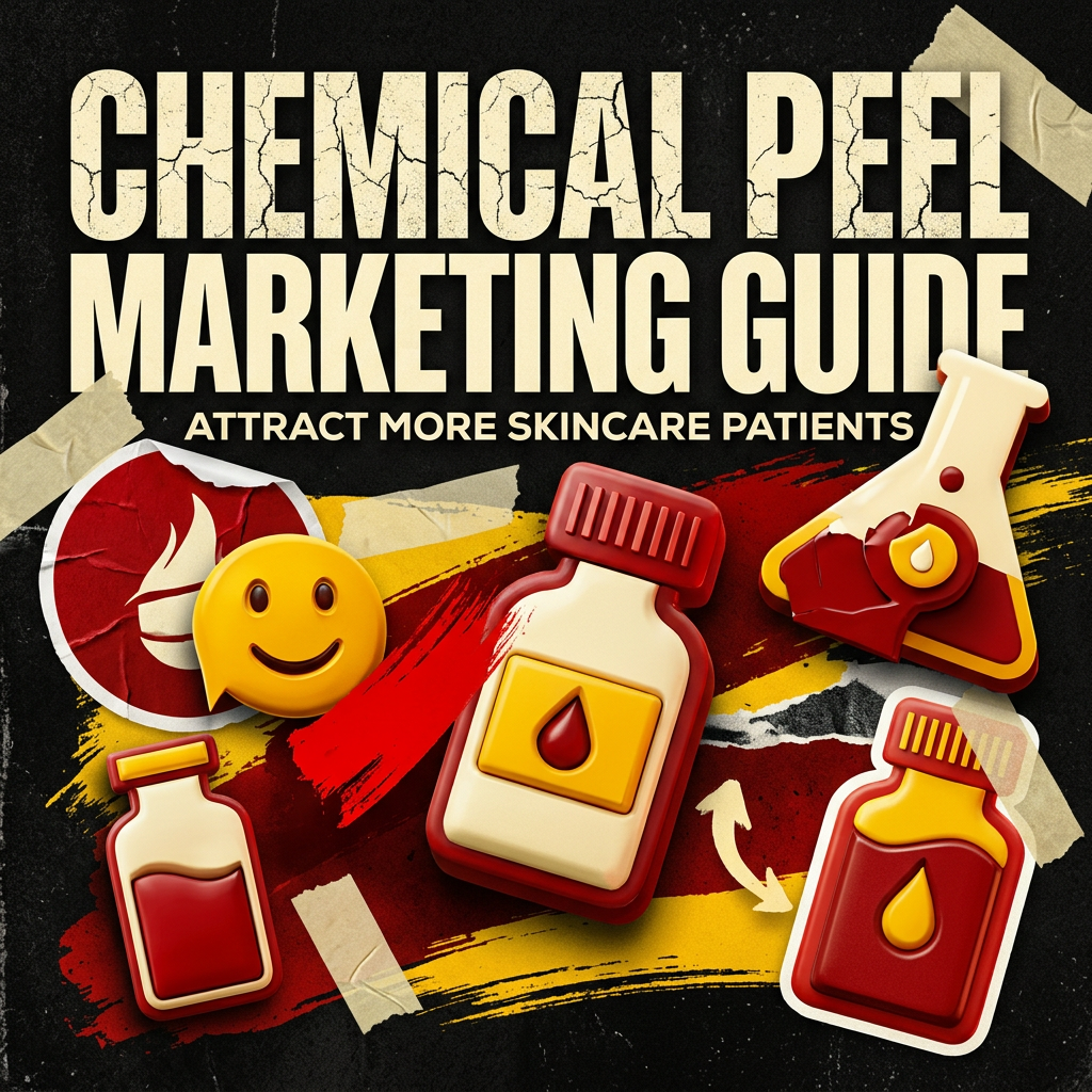 Chemical Peel Marketing Guide: Attract More Skincare Patients — vivid editorial cover from The Real Social Company.