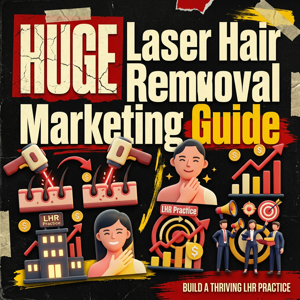 Laser Hair Removal Marketing Guide: Build a Thriving LHR Practice — vivid editorial cover from The Real Social Company.