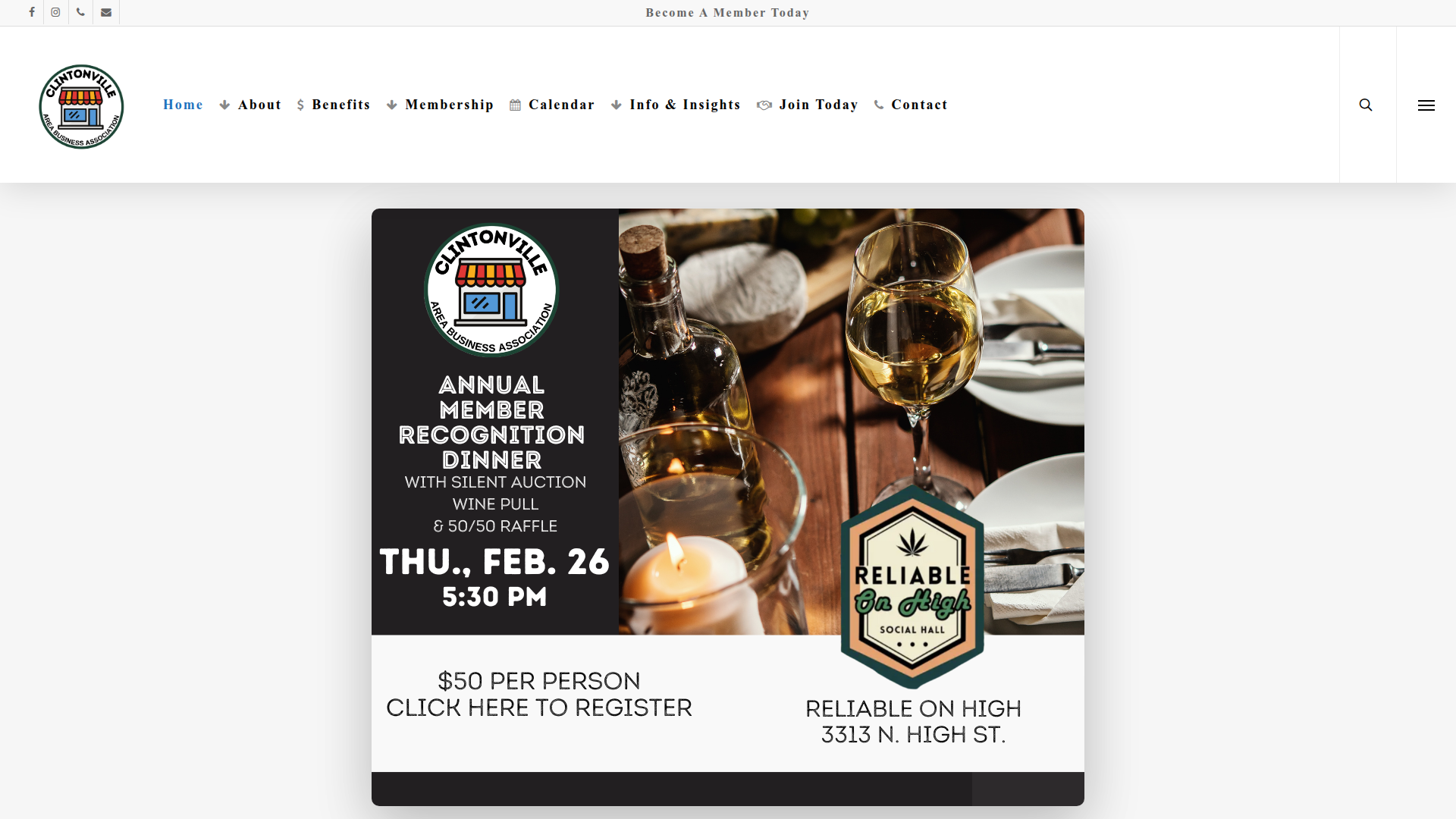 Clintonville Business Association Ohio AI Website Design