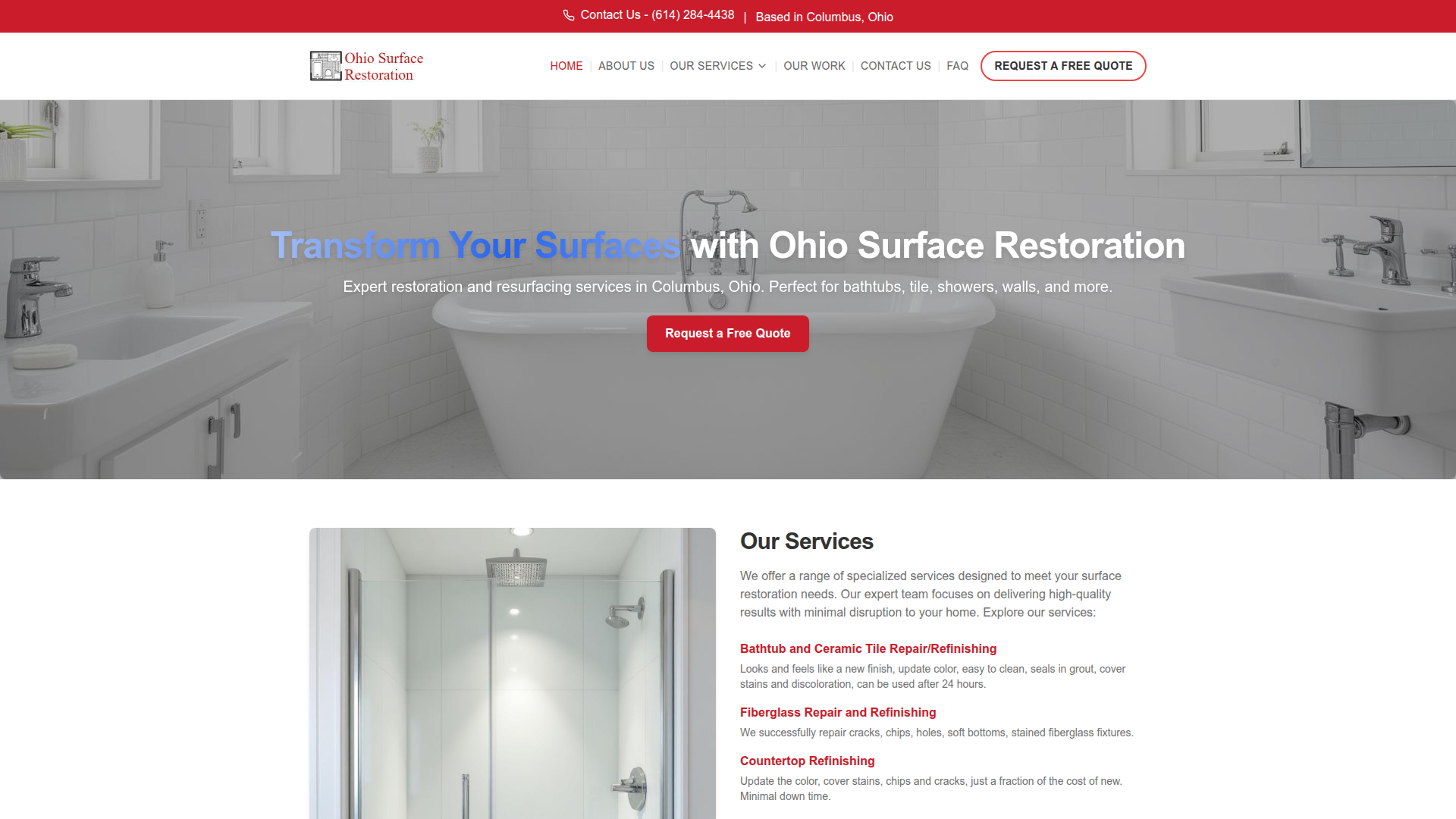 Ohio Surface Restoration Columbus Ohio AI Website Design