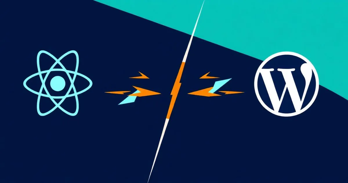 React vs WordPress SEO comparison showing speed and performance differences between the two platforms