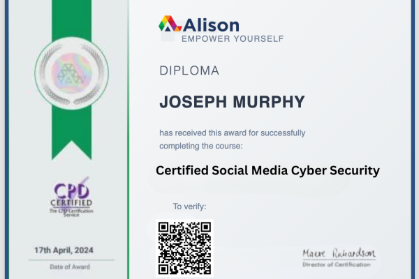 Certified Social Media Cyber Security